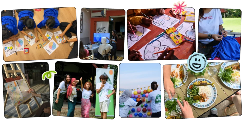 Children engaging in creative wellness activities.